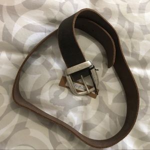 Men’s Landes leather belt -brown - size 34